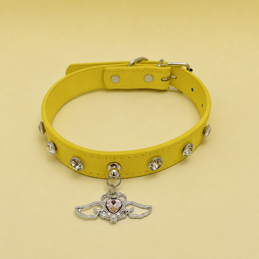 Sunshine Angel Rhinestone Dog Collar
