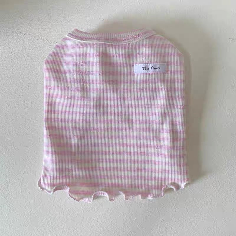 Berry Latte Stripe Pet Top