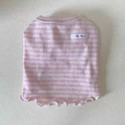 Berry Latte Stripe Pet Top