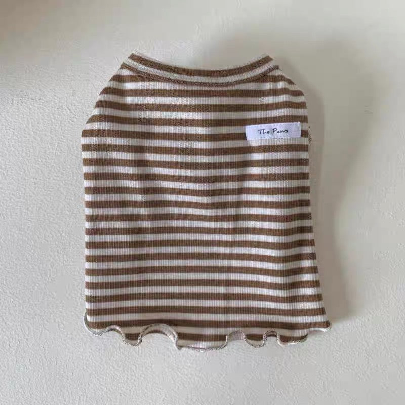 Berry Latte Stripe Pet Top